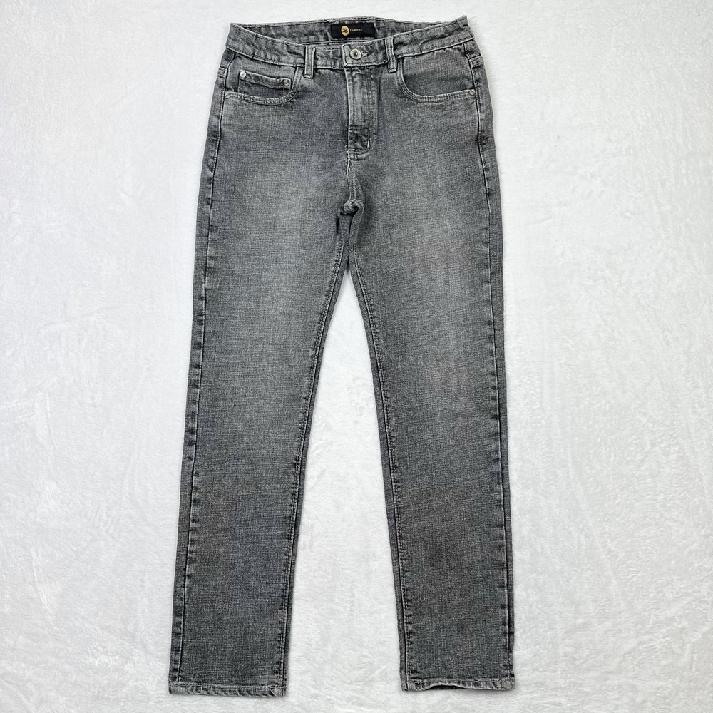 True Rebel Jeans Women 31 Gray Slim Fit Distressed‎ Denim Classic Stretch Pants